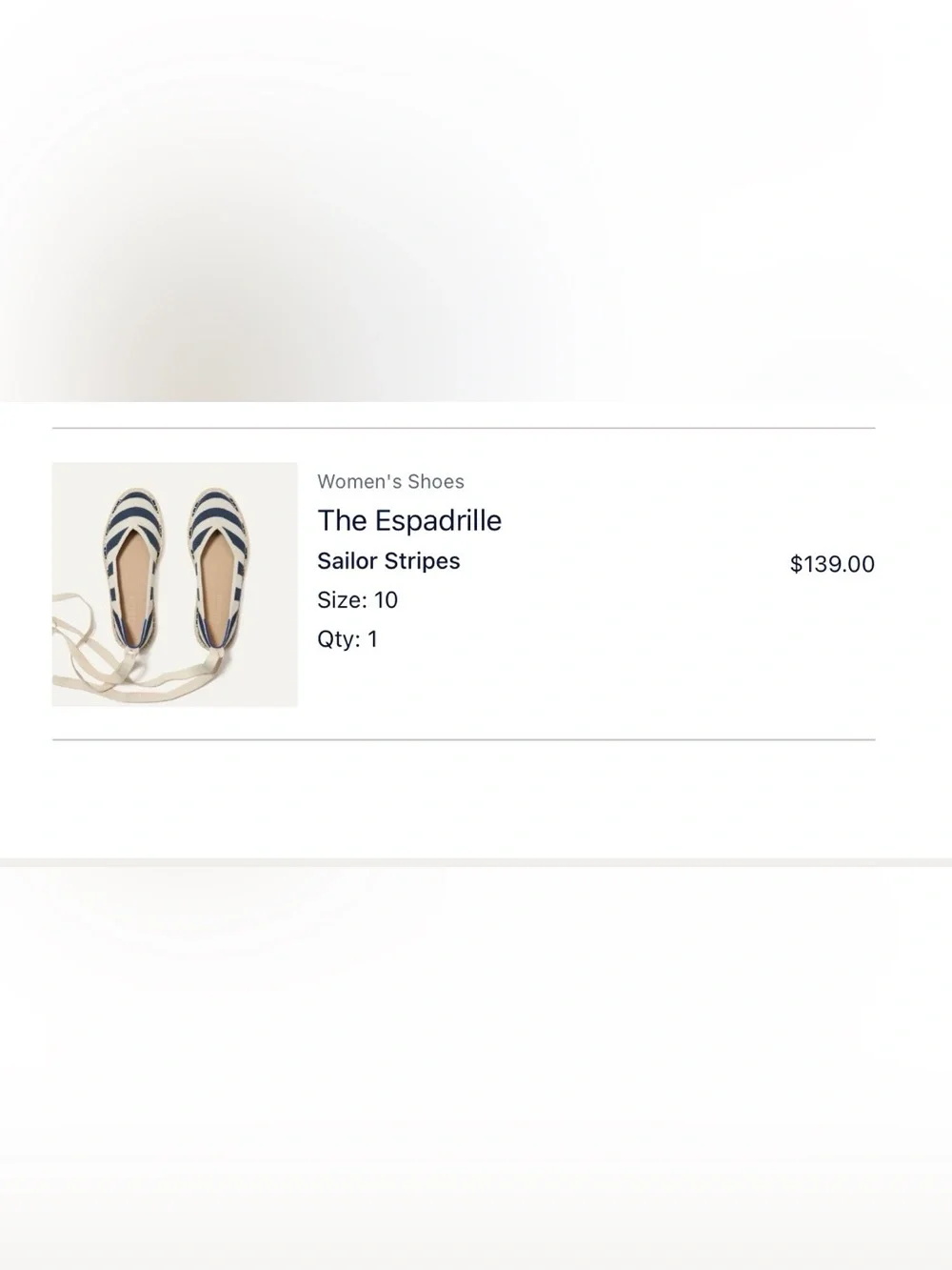 EUC Rothy’s The Espadrille Sailor Stripes | 10 | Removable Ankle Ties | Navy